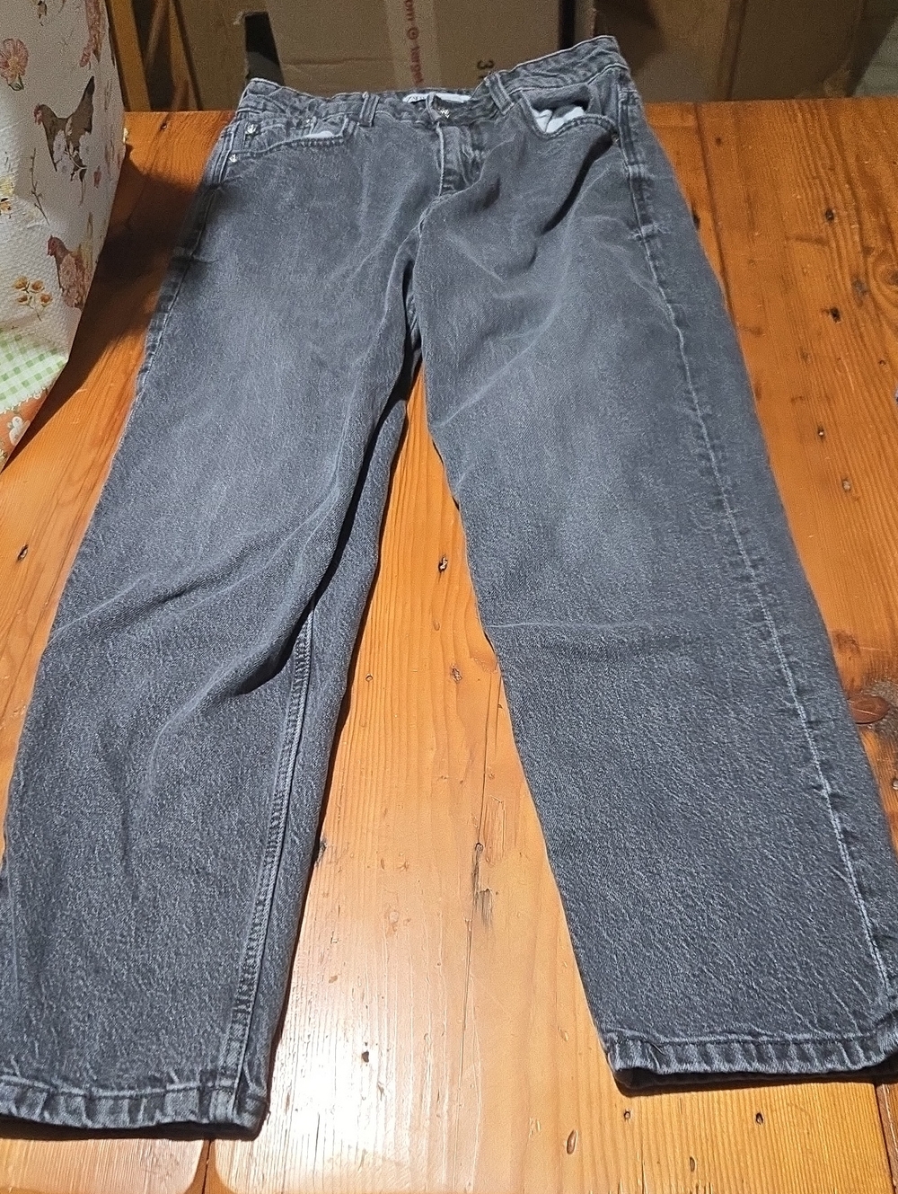 Zara Sz 8Washed Black Jeans